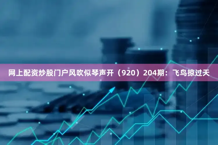 网上配资炒股门户风吹似琴声开（920）　　204期：飞鸟掠过天