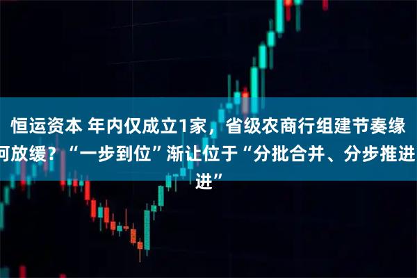 恒运资本 年内仅成立1家，省级农商行组建节奏缘何放缓？“一步到位”渐让位于“分批合并、分步推进”