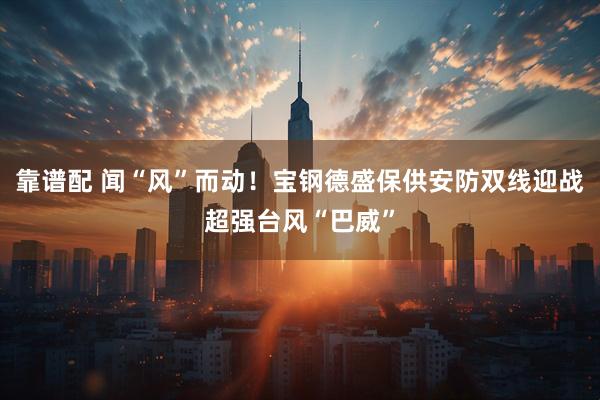 靠谱配 闻“风”而动！宝钢德盛保供安防双线迎战超强台风“巴威”